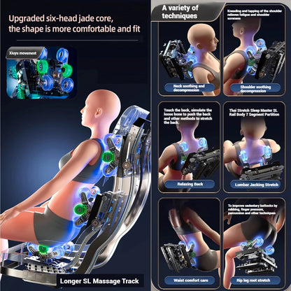Massage Chair 4D with Zero Gravity Full Body with Voice Control,Back Heating,Bluetooth Speaker,Airbags Massage Chair