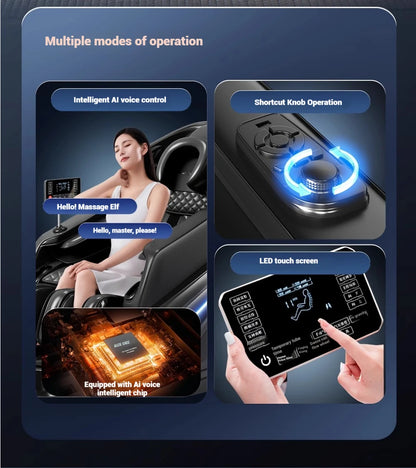 Massage Chair 4D with Zero Gravity Full Body with Voice Control,Back Heating,Bluetooth Speaker,Airbags Massage Chair