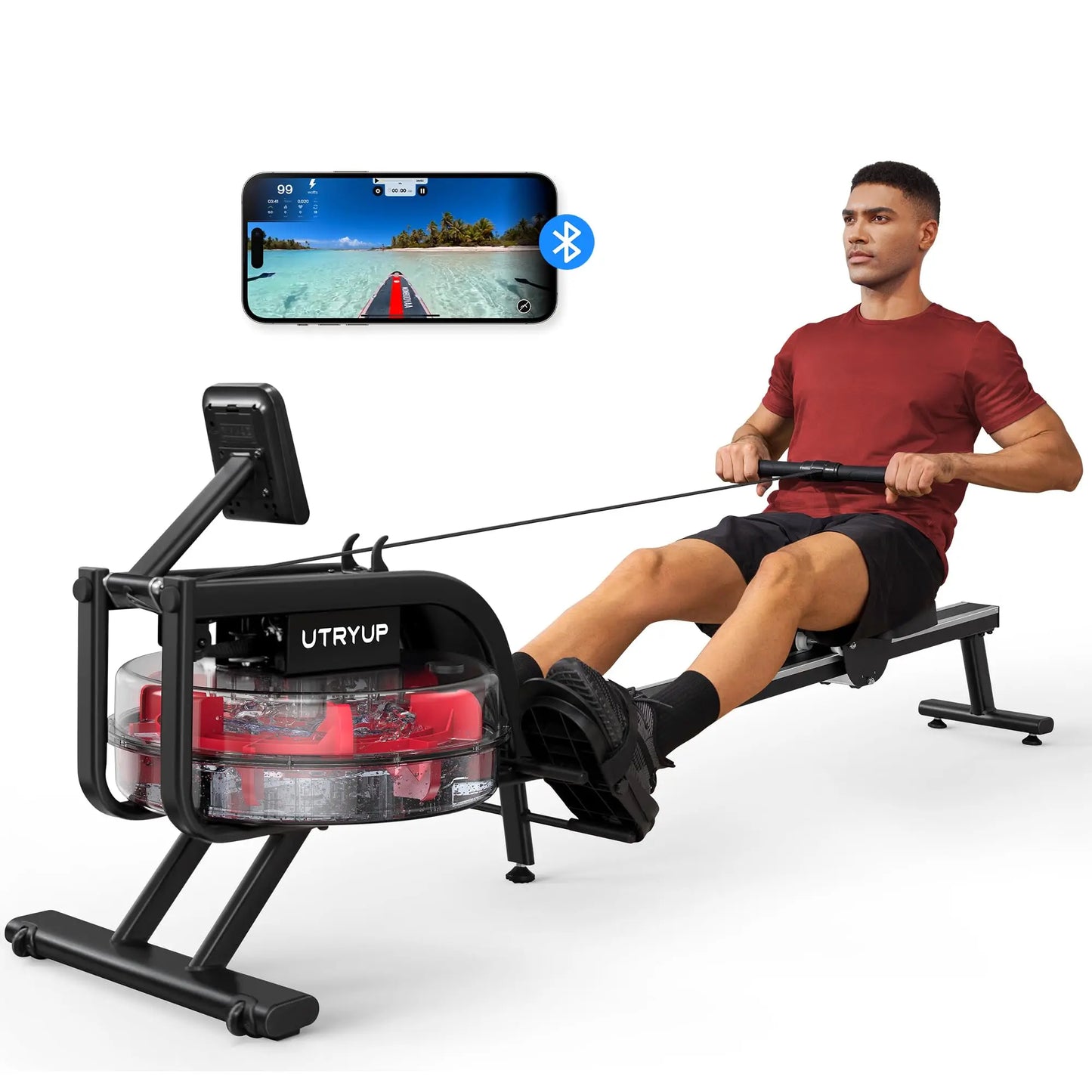 UTRYUP Magnetisches Rudergerät R05 Wasserrudergerät R10 16 Stufen Leiser Widerstand Faltbares Kompaktes Rudergerät Heim-Fitnessstudio