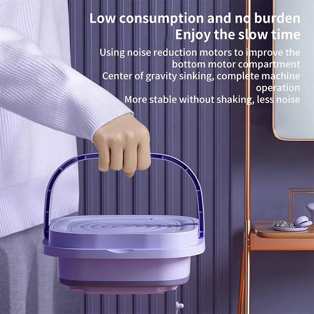 8L Portable Washing Machine Mini Washer Foldable Washer and Spin Dryer Travel