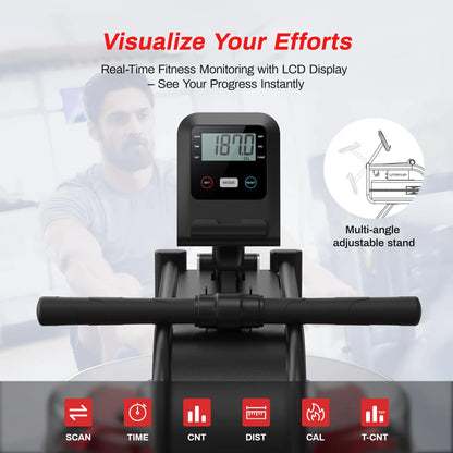 UTRYUP Magnetisches Rudergerät R05 Wasserrudergerät R10 16 Stufen Leiser Widerstand Faltbares Kompaktes Rudergerät Heim-Fitnessstudio
