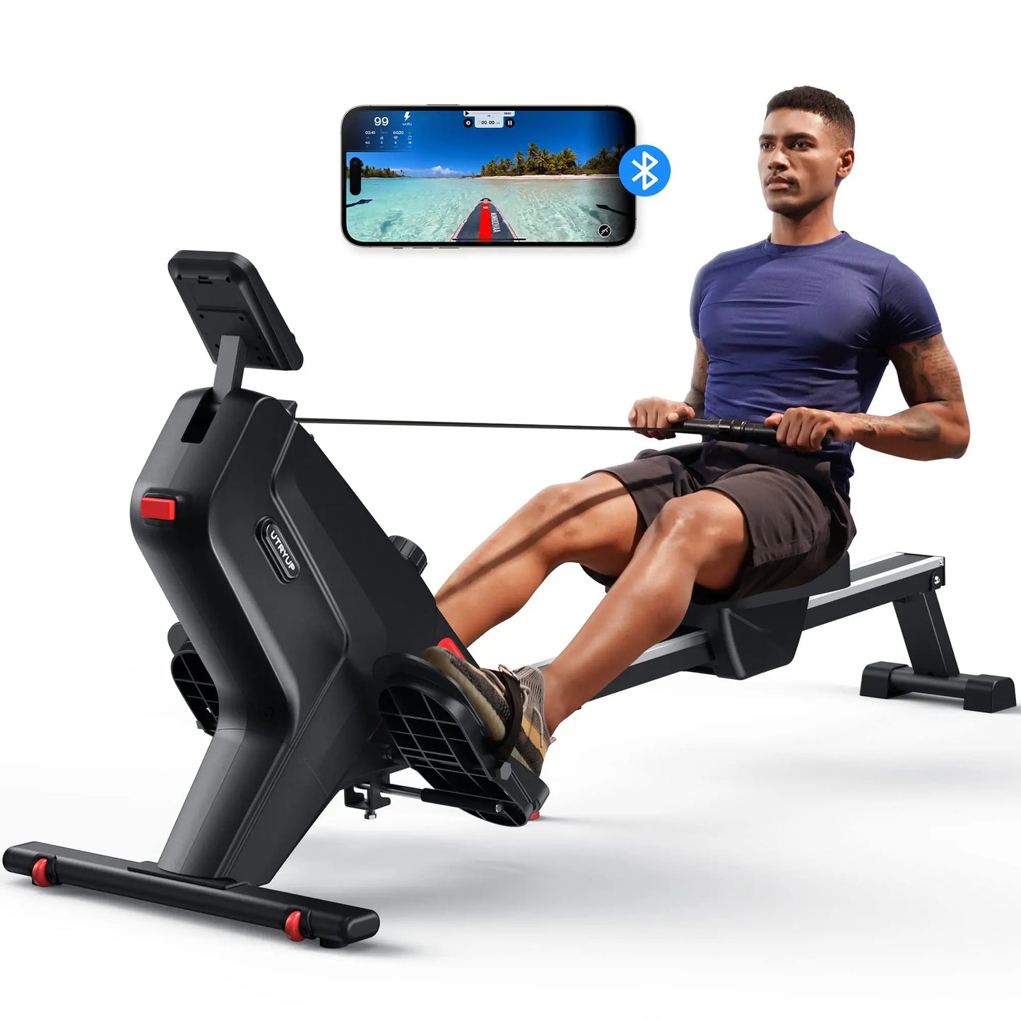 UTRYUP Magnetisches Rudergerät R05 Wasserrudergerät R10 16 Stufen Leiser Widerstand Faltbares Kompaktes Rudergerät Heim-Fitnessstudio