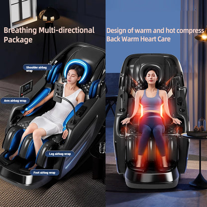 Massage Chair 4D with Zero Gravity Full Body with Voice Control,Back Heating,Bluetooth Speaker,Airbags Massage Chair