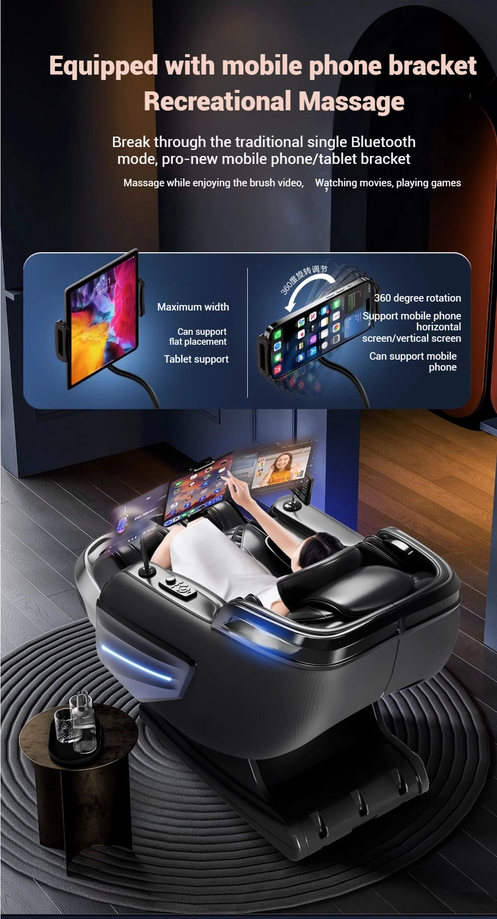 Massage Chair 4D with Zero Gravity Full Body with Voice Control,Back Heating,Bluetooth Speaker,Airbags Massage Chair