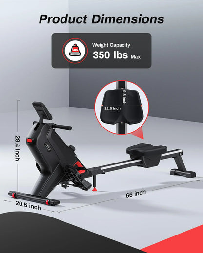 UTRYUP Magnetisches Rudergerät R05 Wasserrudergerät R10 16 Stufen Leiser Widerstand Faltbares Kompaktes Rudergerät Heim-Fitnessstudio