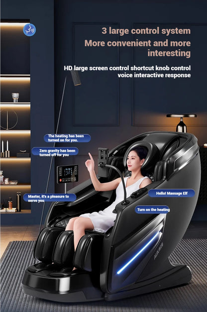 Massage Chair 4D with Zero Gravity Full Body with Voice Control,Back Heating,Bluetooth Speaker,Airbags Massage Chair