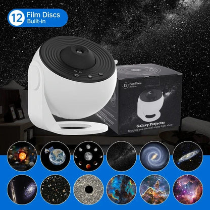 Night Light Galaxy Projector – 360° Rotating Starry Sky Planetarium Lamp