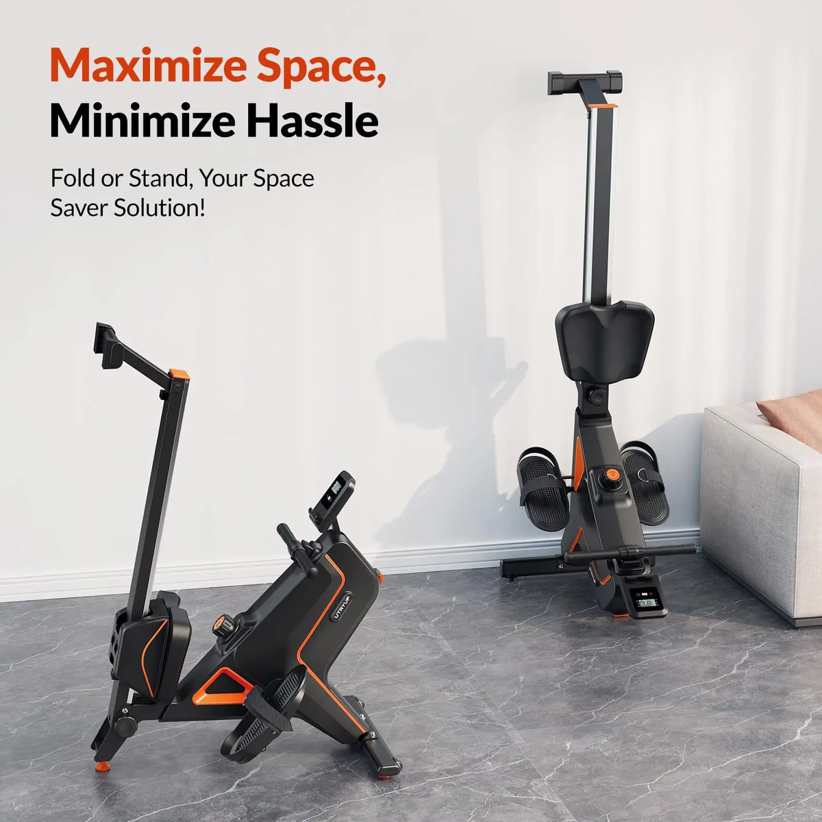 UTRYUP Magnetisches Rudergerät R05 Wasserrudergerät R10 16 Stufen Leiser Widerstand Faltbares Kompaktes Rudergerät Heim-Fitnessstudio