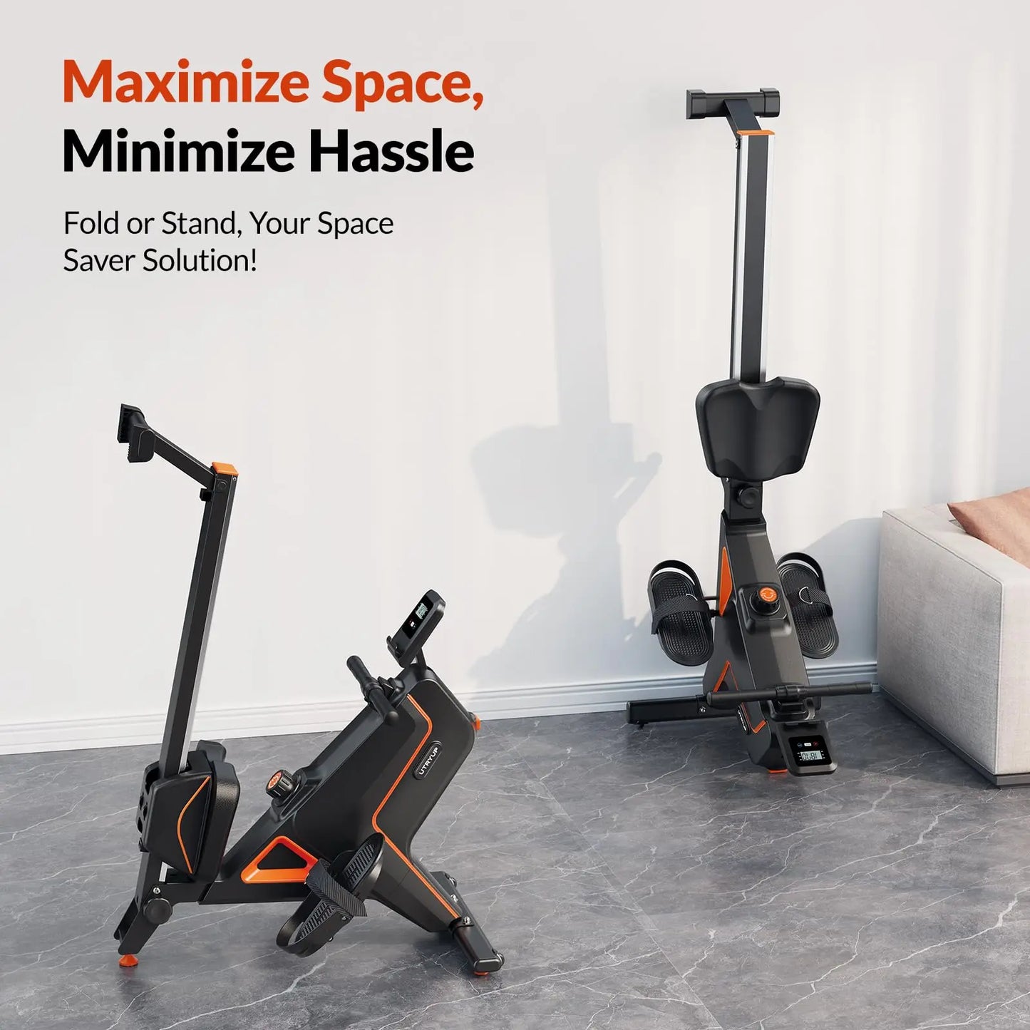 UTRYUP Magnetisches Rudergerät R05 Wasserrudergerät R10 16 Stufen Leiser Widerstand Faltbares Kompaktes Rudergerät Heim-Fitnessstudio
