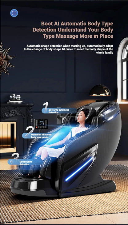 Massage Chair 4D with Zero Gravity Full Body with Voice Control,Back Heating,Bluetooth Speaker,Airbags Massage Chair