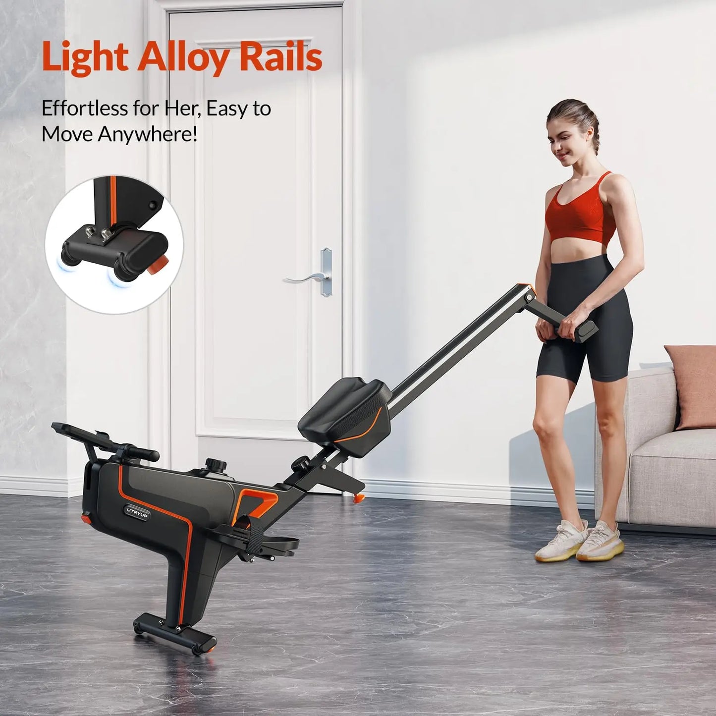 UTRYUP Magnetisches Rudergerät R05 Wasserrudergerät R10 16 Stufen Leiser Widerstand Faltbares Kompaktes Rudergerät Heim-Fitnessstudio