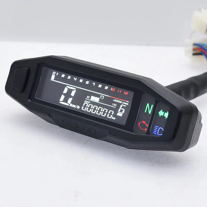 Universal Digital Motorcycle Speedometer – Oil Gauge, Tachometer & Instrument Cluster with Turn Signal Light Indicatorgnal indicator, multifunction motorcycle meter