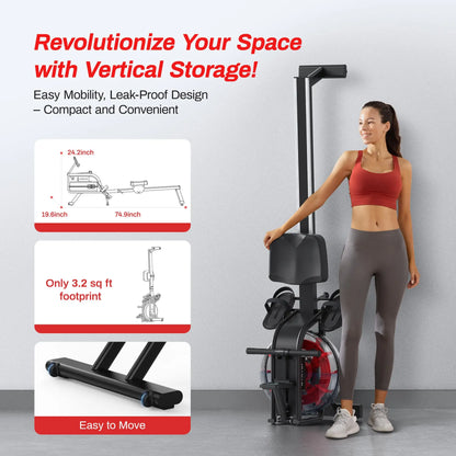 UTRYUP Magnetisches Rudergerät R05 Wasserrudergerät R10 16 Stufen Leiser Widerstand Faltbares Kompaktes Rudergerät Heim-Fitnessstudio
