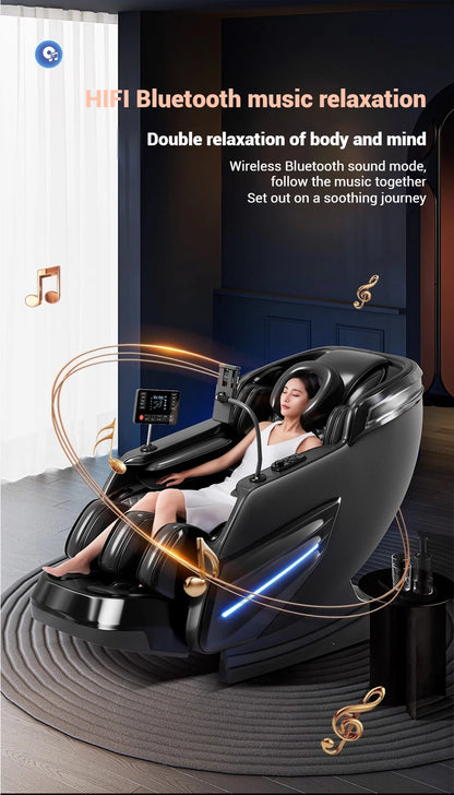 Massage Chair 4D with Zero Gravity Full Body with Voice Control,Back Heating,Bluetooth Speaker,Airbags Massage Chair
