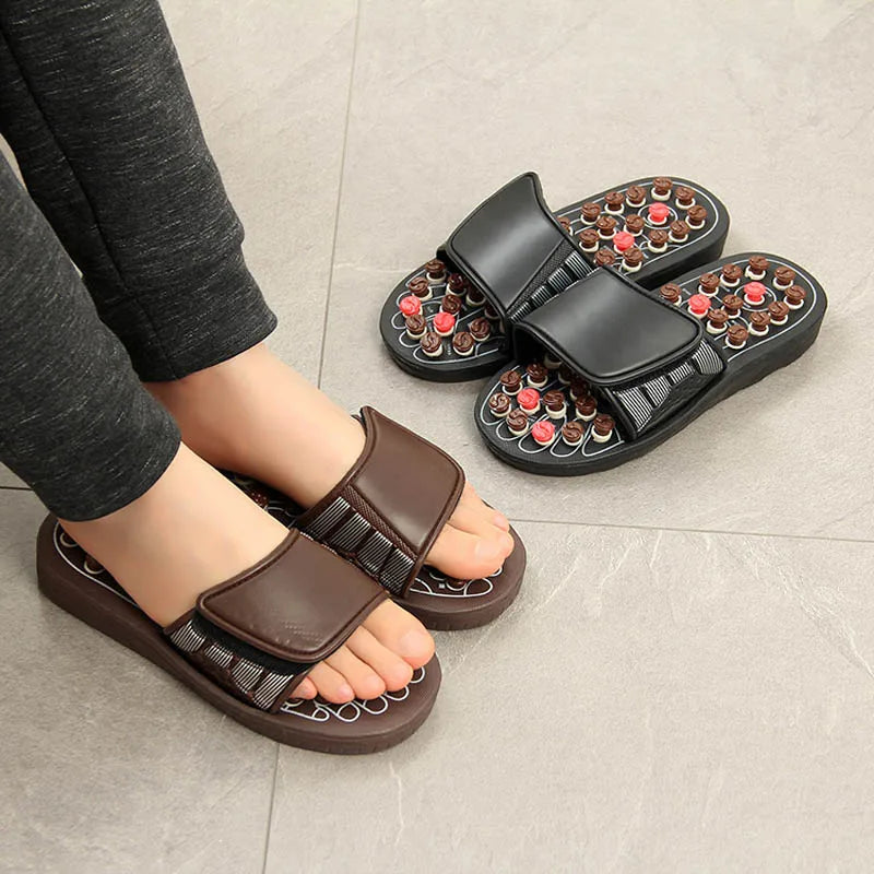 Fußmassage-Hausschuhe Akupunktur-Therapie Massage-Schuhe zur Aktivierung von Fuß-Akupunkturpunkten Reflexzonen-Fußpflege-Massage-Sandale