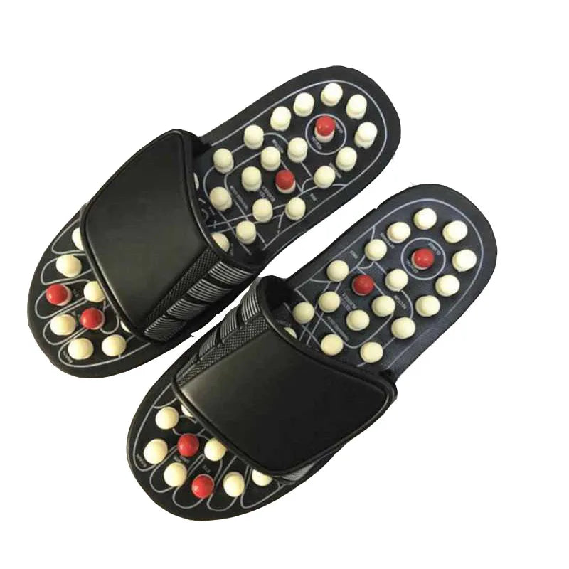Home Damen Herren Fuß-Akupressur-Fußmassage-Hausschuhe Shiatsu-Sandalen Fuß-Akupressur-Therapie rotierende Fußmassage-Schuhe