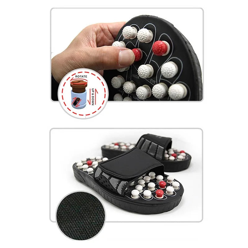 Fußmassage-Hausschuhe Akupunktur-Therapie Massage-Schuhe zur Aktivierung von Fuß-Akupunkturpunkten Reflexzonen-Fußpflege-Massage-Sandale