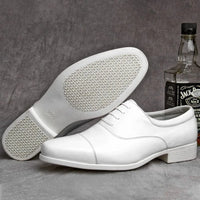 Herren Oxford Business Schuhe – Weiße Leder Schnürschuhe für Büro &amp; Hochzeiten