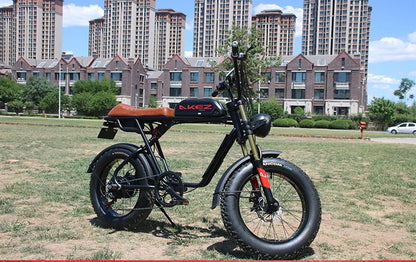 2026 New-designed AKEZ Electric Bike 48V 13Ah Fat Tire High Speed 7-Speed Disc Brake Hub Motor