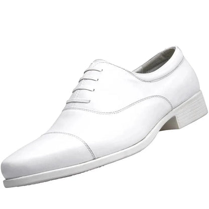 Herren Oxford Business Schuhe – Weiße Leder Schnürschuhe für Büro &amp; Hochzeiten