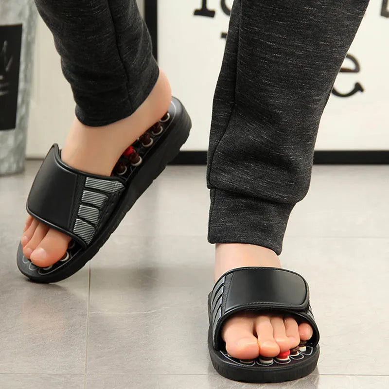 Fußmassage-Hausschuhe Akupunktur-Therapie Massage-Schuhe zur Aktivierung von Fuß-Akupunkturpunkten Reflexzonen-Fußpflege-Massage-Sandale