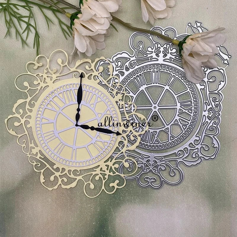 New Lace Clock Dial Frame – DIY Metal Cutting Die for Scrapbooking &amp; Card Making