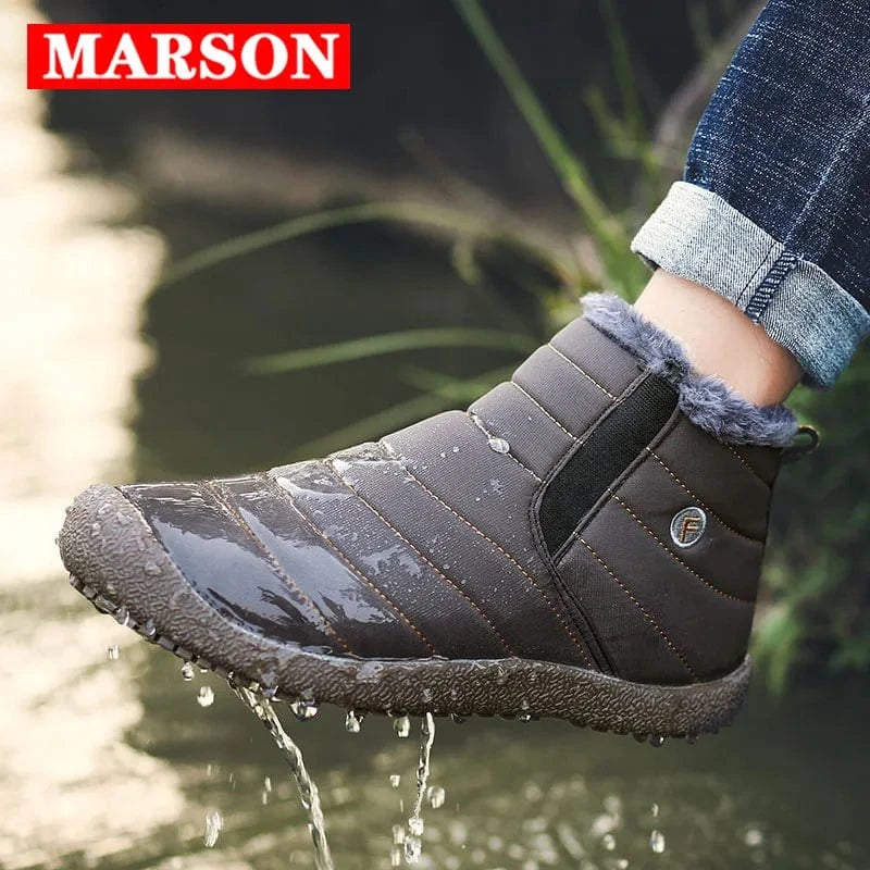 MARSON Men’s Winter Snow Boots – Waterproof, Warm & Comfortable (Size 35-48)