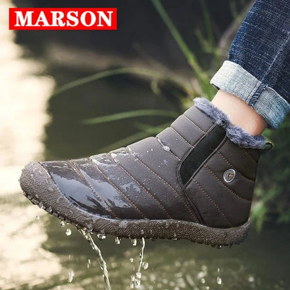 MARSON Men’s Winter Snow Boots – Waterproof, Warm & Comfortable (Size 35-48)