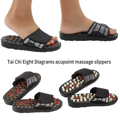 Home Damen Herren Fuß-Akupressur-Fußmassage-Hausschuhe Shiatsu-Sandalen Fuß-Akupressur-Therapie rotierende Fußmassage-Schuhe