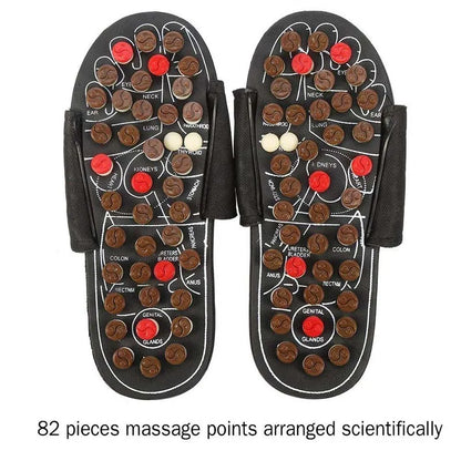 Home Damen Herren Fuß-Akupressur-Fußmassage-Hausschuhe Shiatsu-Sandalen Fuß-Akupressur-Therapie rotierende Fußmassage-Schuhe