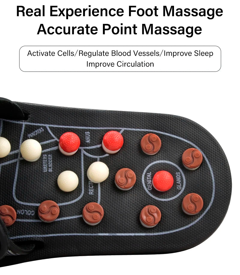 Fußmassage-Hausschuhe Akupunktur-Therapie Massage-Schuhe zur Aktivierung von Fuß-Akupunkturpunkten Reflexzonen-Fußpflege-Massage-Sandale