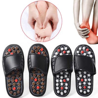 Home Damen Herren Fuß-Akupressur-Fußmassage-Hausschuhe Shiatsu-Sandalen Fuß-Akupressur-Therapie rotierende Fußmassage-Schuhe