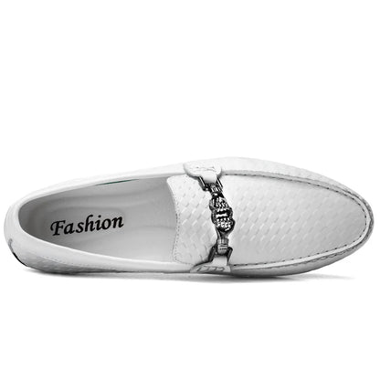 Herren Sommer Mokassins aus echtem Leder – Atmungsaktive Slip-On-Fahrschuhe