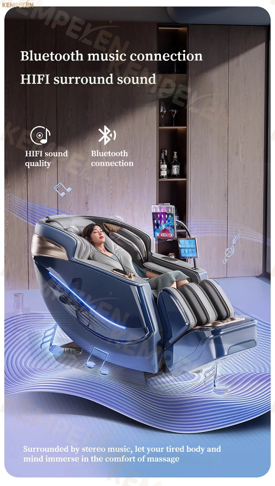 6D+ Dual-Core Massage Chair with 6-Hand 3D Therapy, Long SL Track & Heat – AI Voice Smart Relaxation for Total Body Comfort