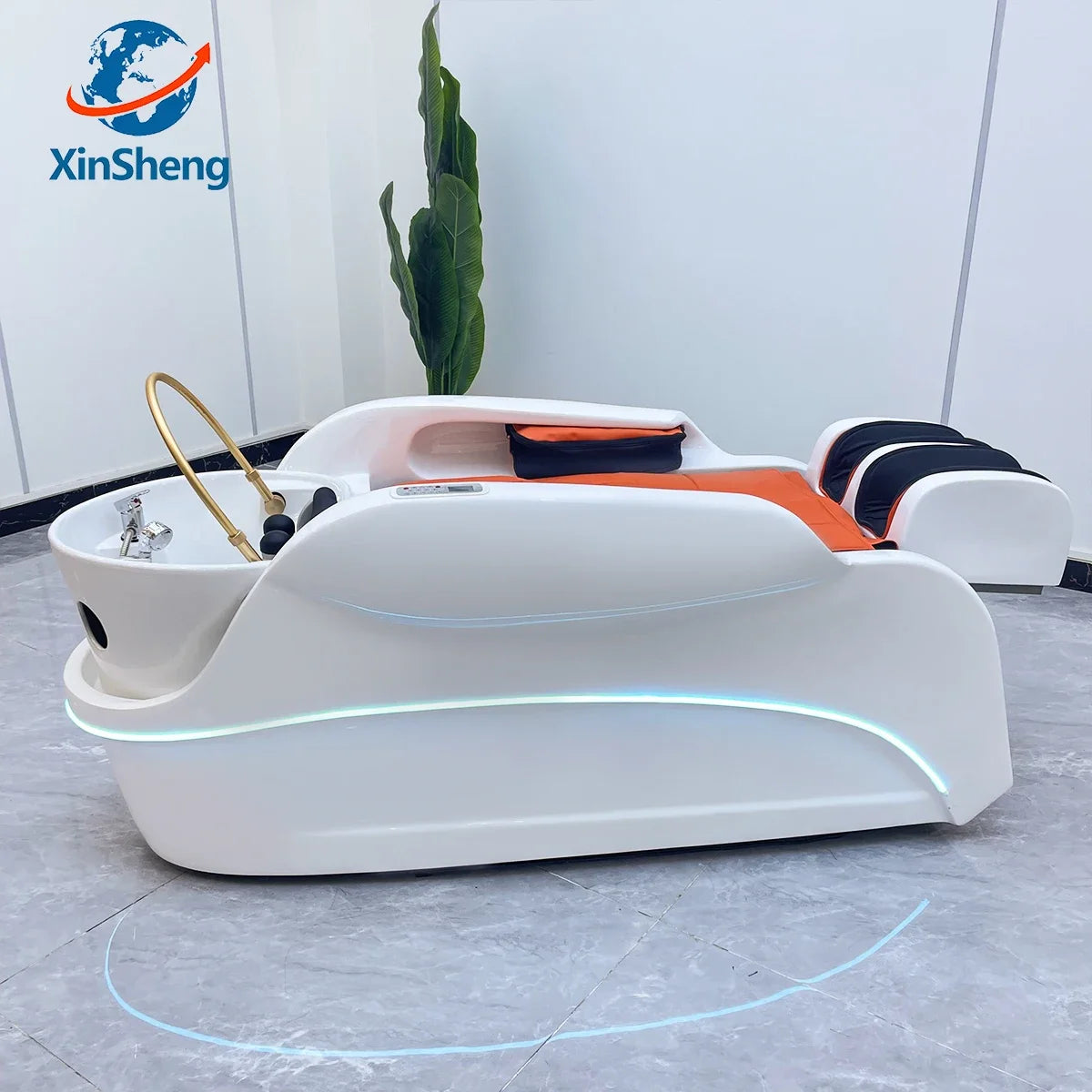 XinSheng Massagetisch Massagebett Shampoo-Betten Salonmöbel Schlafsofa Friseursalon Haarewaschen Kopf-SPA-Therapie Räucherung
