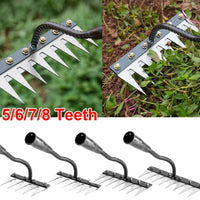 5/6/7/8 dents fer jardinage houe désherbage râteau outil agricole saisir râteau ameublissement sol clou râteau outil artefact herse outil agricole