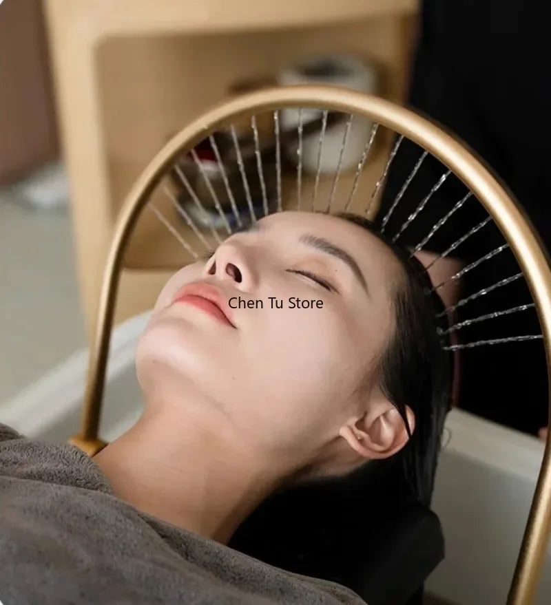 Headspa Massageliege Wasser Gewerbliche Shampoostuhl Spa Haarvorrat Japanischer Jet Mobilität Friseursalon Duschmöbel