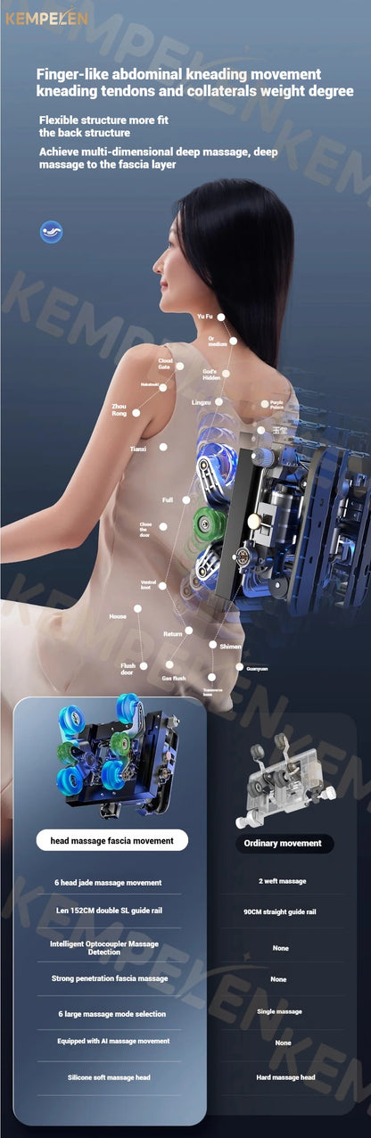4D+ Jade 6-Rollen Massagesessel – Schwerelosigkeit, Thai-Stretch, KI-Sprache, 3 Jahre Garantie