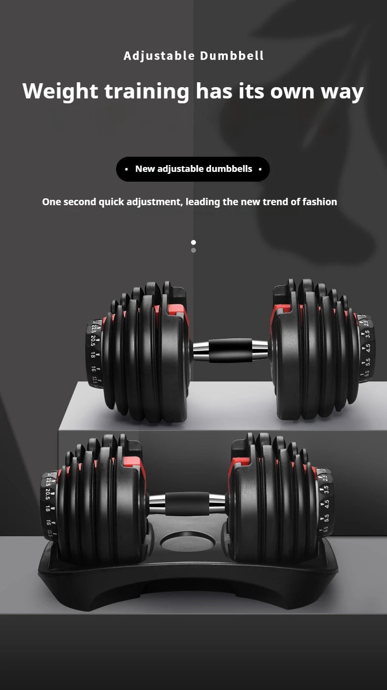 Verstellbarer 10–50 kg Hantelsatz mit mehreren Gewichtsoptionen, rutschfester Nylon-Griff, individuelles Logo, Langhantel-Krafttraining, 24 kg Hantel