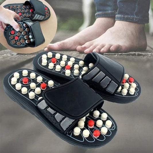 Akupressur-Hausschuhe für Damen und Herren, chinesische Akupressur-Therapie, medizinische rotierende Fußmassage-Schuhe, Unisex