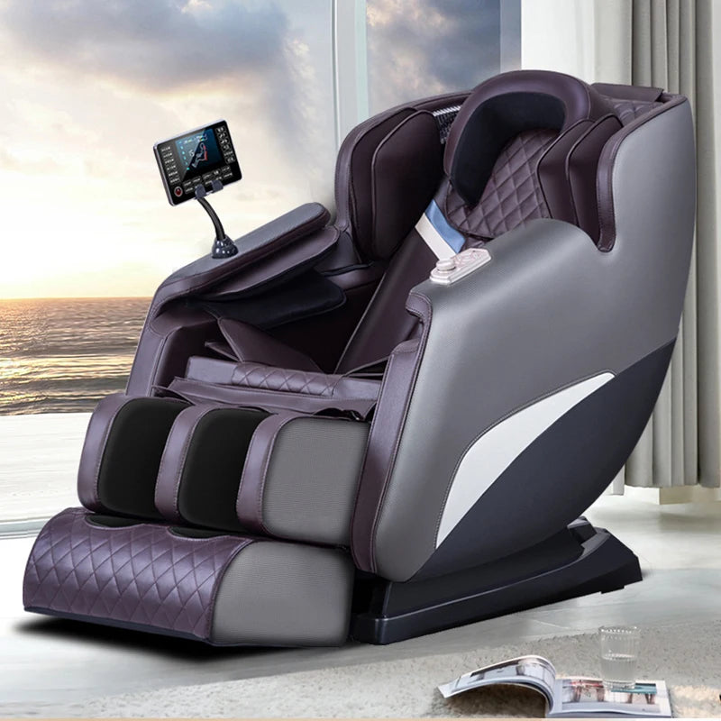 Full Body Massage Chair with Zero Gravity, Massage Chair Recliner with Heating, Airbags, Bluetooth Speaker, Foot Roller 110/220V