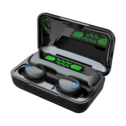 F9 5C Bluetooth headset at Digital display with Charging case