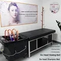 2025 Modernes Design Japanischer Shampoo-Stuhl und Massagebett mit Keramikspüle und -becken für Friseursalons