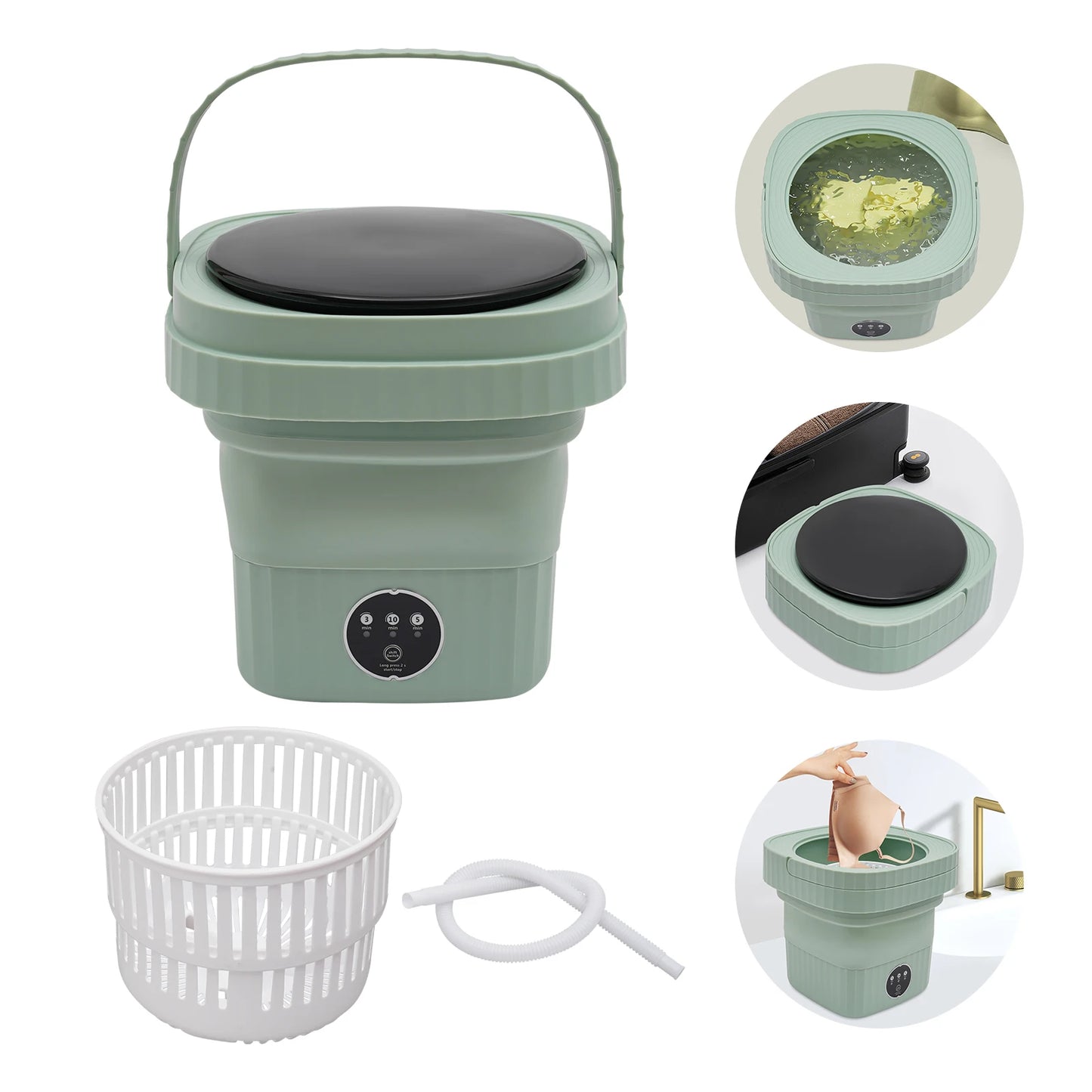 Tragbare 6-Liter-Waschmaschine, faltbar, multifunktional, für Zuhause, Geschäftsreisen und unterwegs