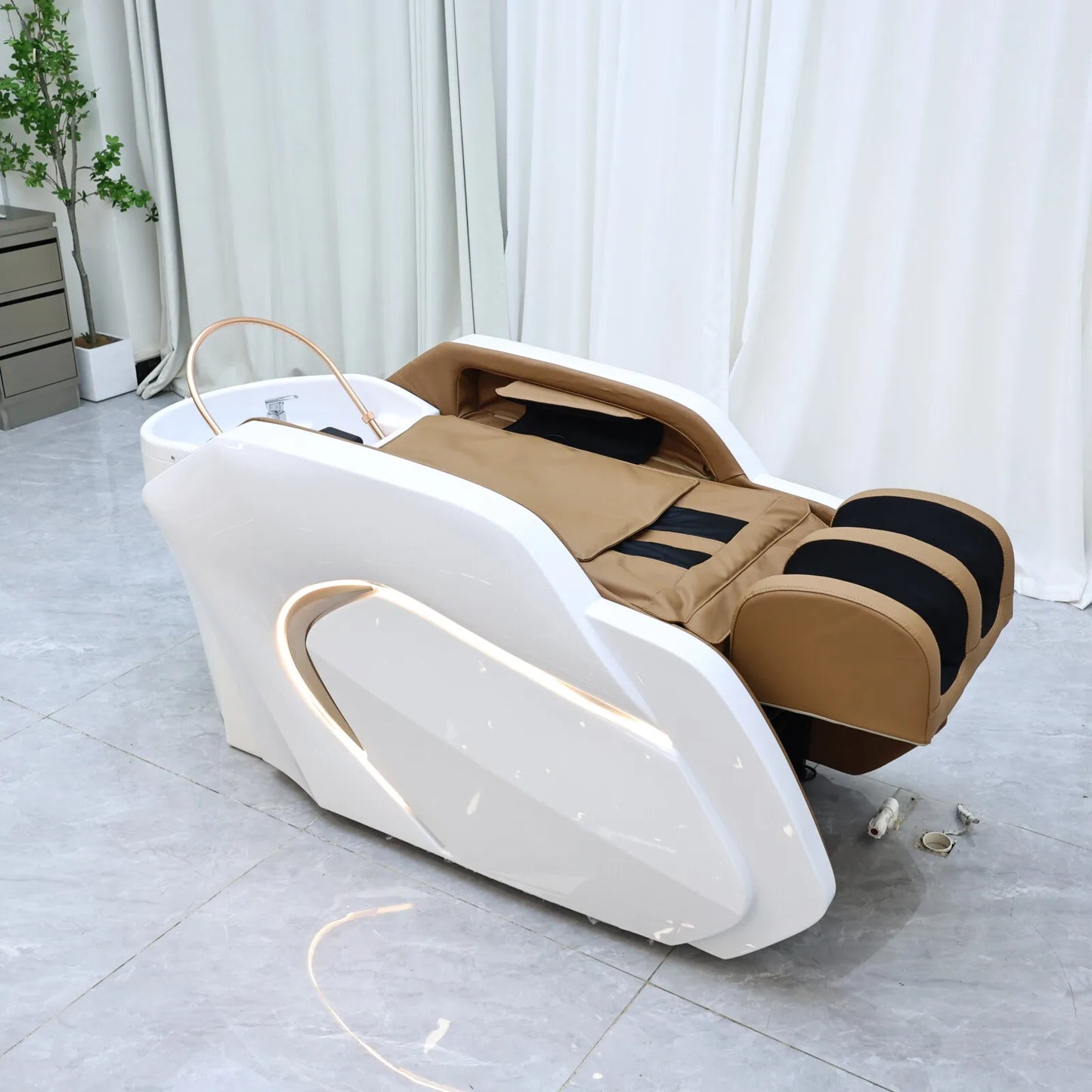 Friseur-Waschbecken für anspruchsvolle Gegenden, elektrisches Massagebett, Haarwaschbecken, Shampoo-Waschbecken, High-End-Friseursalon-Möbel