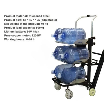Chariot monte-escalier électrique de type chenille, 500 kg, 1200 W, pour seau d'eau, appareils électroménagers, marchandises, chariot manuel pour escaliers