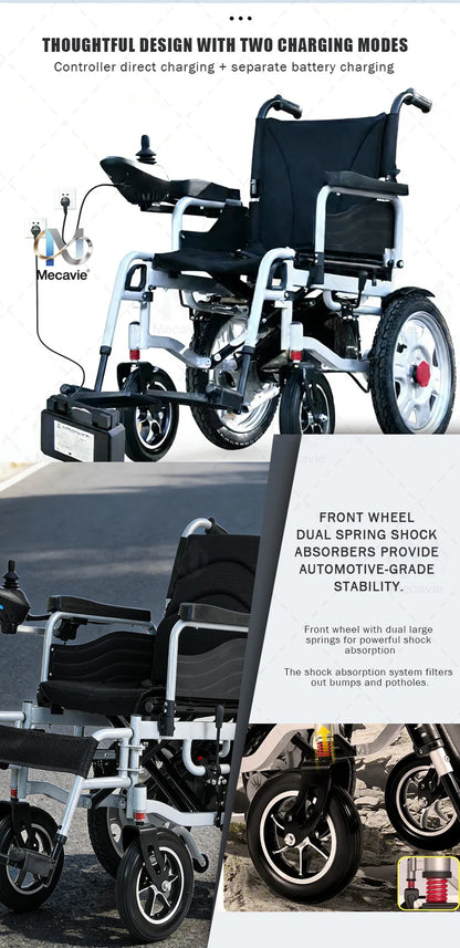 2026 NEW Arrivals Electric Foldable Portable Wheelchair Trending Disabled Electric Scooter Electric Wheel Chair Walker Rollator