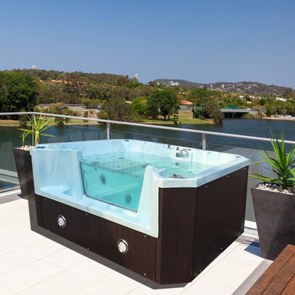 2200X1800X950mm 4-Personen-Schwimmbad Whirlpool-Badewanne Acryl-Hydromassage-Surfing-Massage-SPA H5530A