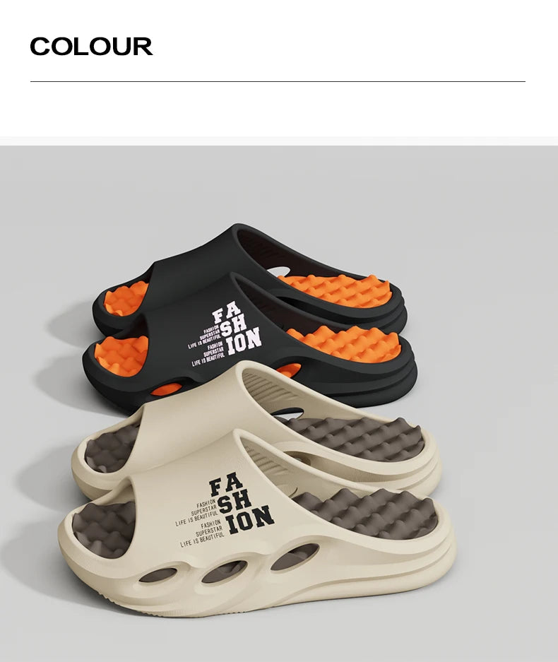 Herren-Mode-Massage-Slipper, Indoor/Outdoor-Sandalen, Strand-Flip-Flops, dicke Sohle, Herren-Slides, Sommer-rutschfeste Herren-Dusch-Slipper