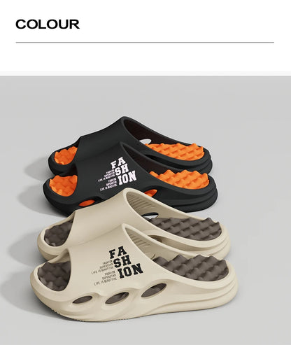 Herren-Mode-Massage-Slipper, Indoor/Outdoor-Sandalen, Strand-Flip-Flops, dicke Sohle, Herren-Slides, Sommer-rutschfeste Herren-Dusch-Slipper